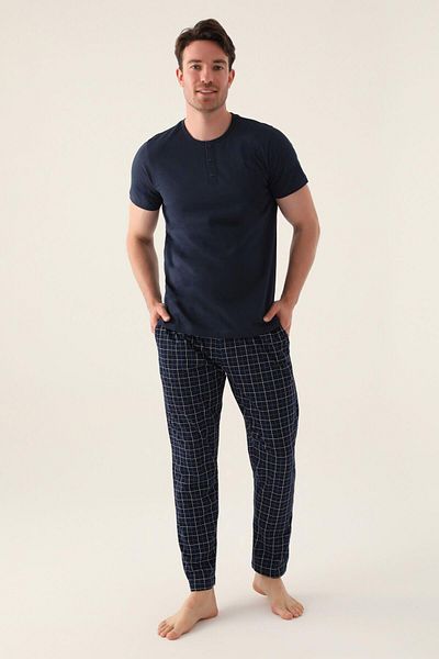 Arnetta Ανδρικό κοντό κοστούμι πιτζάμα Navy Blue