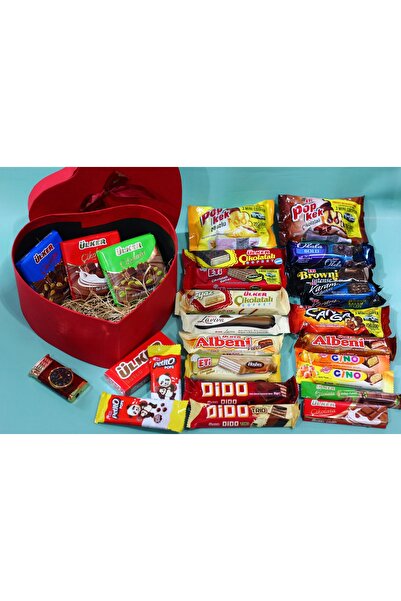 KibarGsmMarket SEVGİLİYE ÖZEL KALP KUTULU&IŞIKLI SAATLİ ÇAKMAK HEDİYELİ ÇİKOLATA PAKETİ