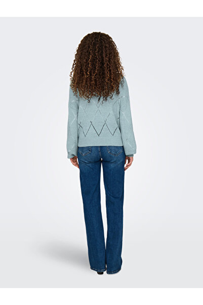 ONLY Pulover tricotat supradimensionat pentru damă cu gât rotund - 15339575