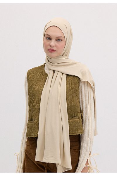 Fresh Bamboo Combed Shawl Beige