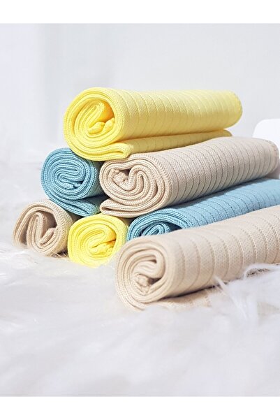bebek_iklimi Baby Mouth Wipes 7 Pieces 100% Cotton 22X22 cm Combed Baby Wipes