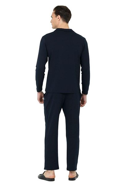 D'S Damat Ανδρικό Σετ Πιτζάμες Κλασικό Navy Blue