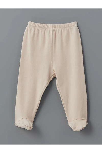 LC Waikiki LCW baby Ekru Bisiklet Yaka Baskılı Erkek Bebek Hastane Seti