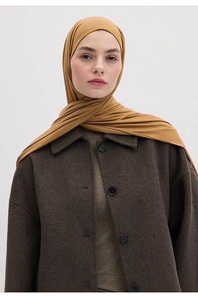 Fresh Bamboo Combed Shawl Camel