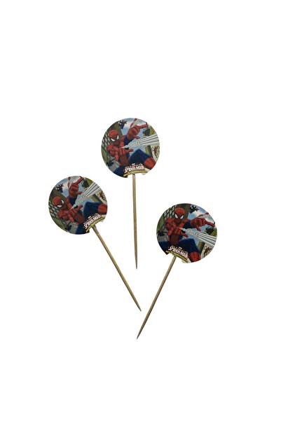 Cadde Süs سبايدرمان تحت عنوان كعكة مسواك عيد ميلاد كب كيك زخرفة كعكة زخرفة مس...