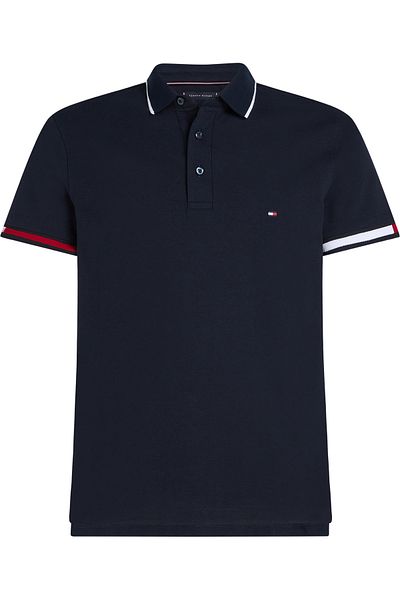 Tommy Hilfiger Flag Cuff Slim Fit Polo Polo Neck T-Shirt