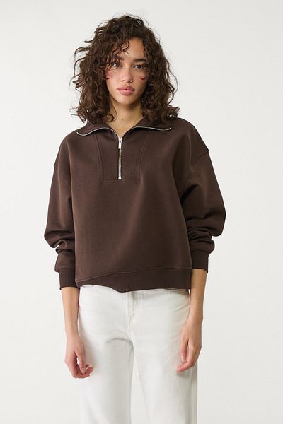 Stradivarius High-neck zip-up sweatshirt