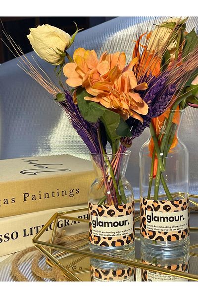 Saccura Decor Декоративна ваза от серията Nadide Dictionary – двойна стъклена ваза Glamour