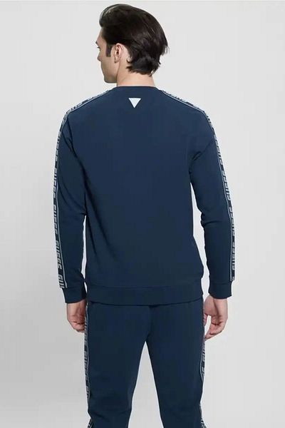 Guess Hanorac Arlo Cn Hanorac albastru pentru bărbați Z4gq24k6zs1-g7r1