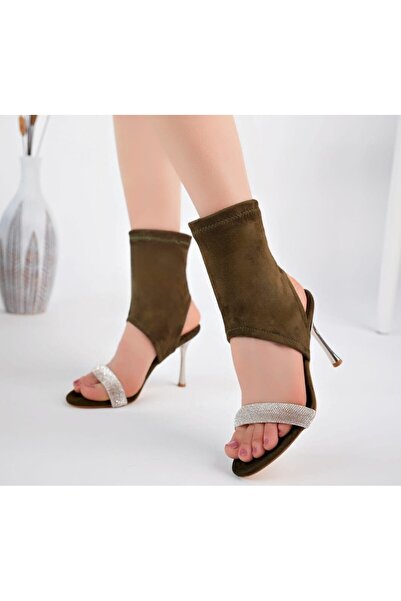 Erbilden Brit Yeşil Süet Bootie