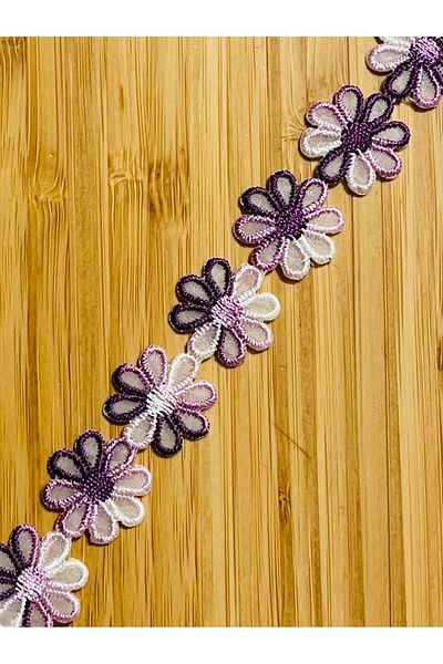 Öztürk Iron-On Daisy Decorative Strip. 20mm. Colorful/Gradient. 1Meter X 50Pcs