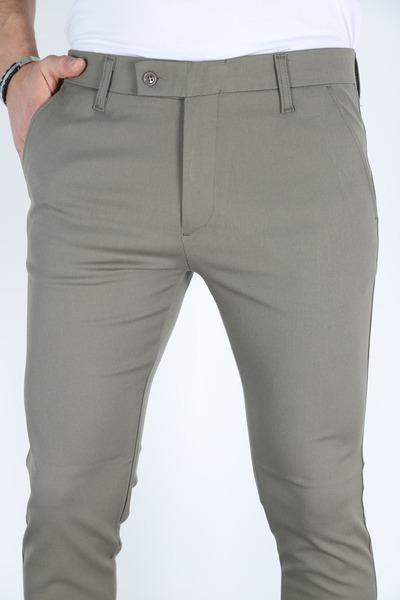 Revenant Giyim Erkek Zeytin Yeşili Renk Kaliteli Esnek Likralı Kumaş Bilek Bo...