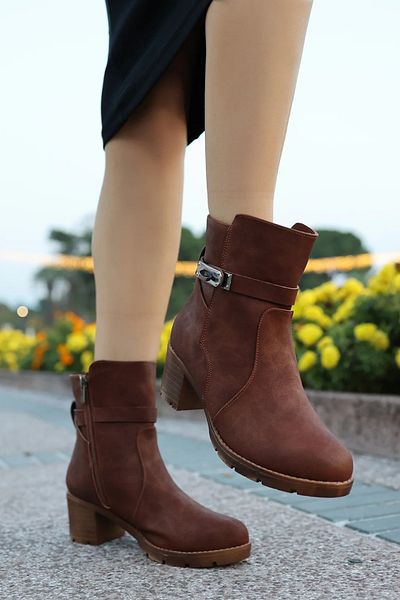 otuzbesshoes Cizme de damă Vermont H730 cu fermoar cu cataramă