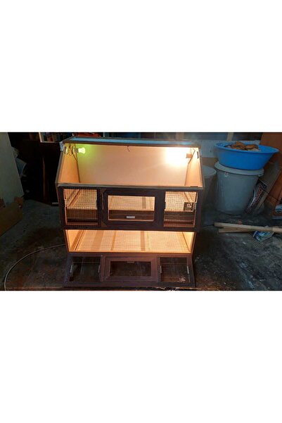 Harikalar Diyarı Çiftlik Modern 2 Katlı Civciv Büyütme Kafesi Otomatik Isıtmalı Civciv Ana Kucağı Kafes