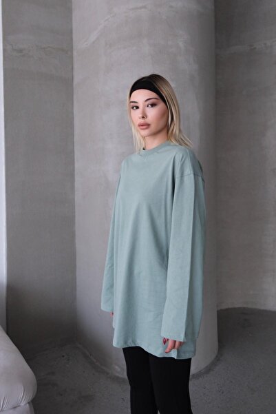 C&City Oversize Wide Sleeve T-Shirt - 2 Pack 964 Çağla/Burgundy