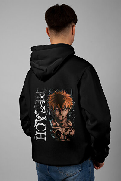 Zestia Hanorac unisex, cu imprimeu Anime Bleach pe spate, croială normală, cu...