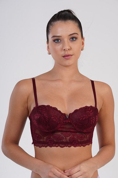 C&City Υποστηριζόμενο σουτιέν Bralette Strapless C13022 Claret Red