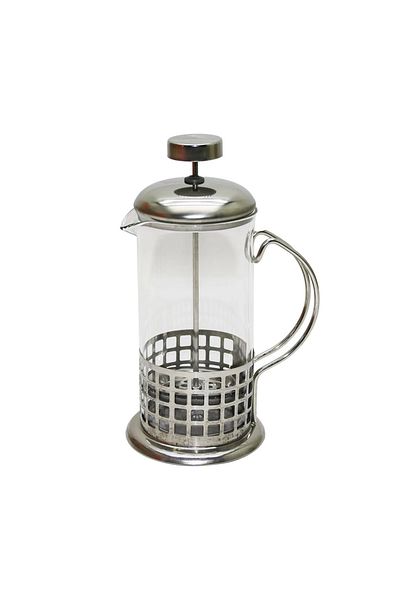 Go İthalat French Press 350ml Glass Plant Strainer Metal Cage - Cover (4597)