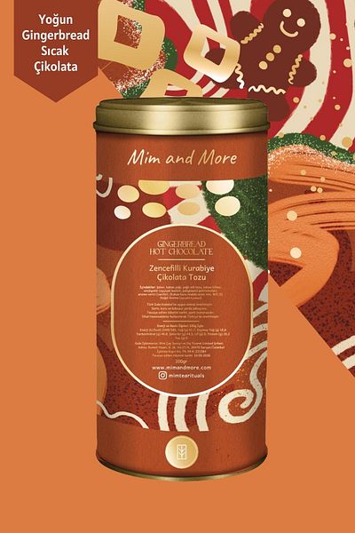 Mim and More Gingerbread Hot Chocolate - Hot Chocolate with Gingerbread, Tin, 200 Gr