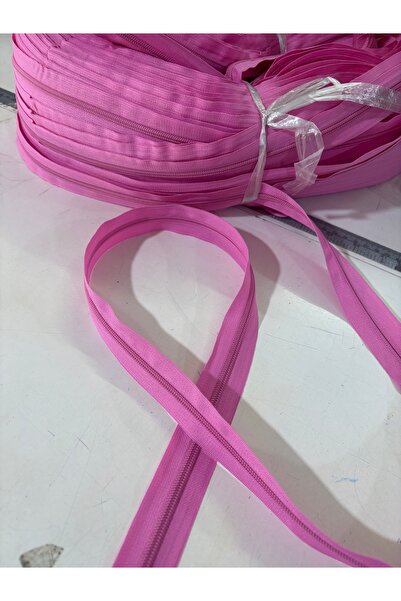 ALOTUHAFİYE Metrelik fermuar 10 metre açık pembe