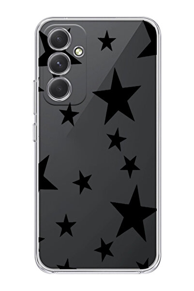 moonset Samsung Galaxy A25 Uyumlu Yıldızlar Tasarımlı Baskılı Şeffaf Telefon ...