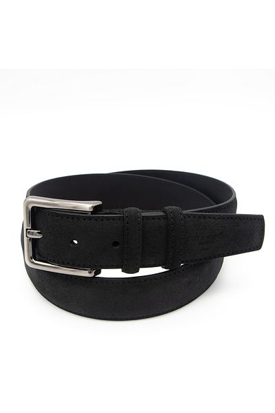 Pierre Cardin Black Suede Leather Men's Belt Pc-1009Ss0