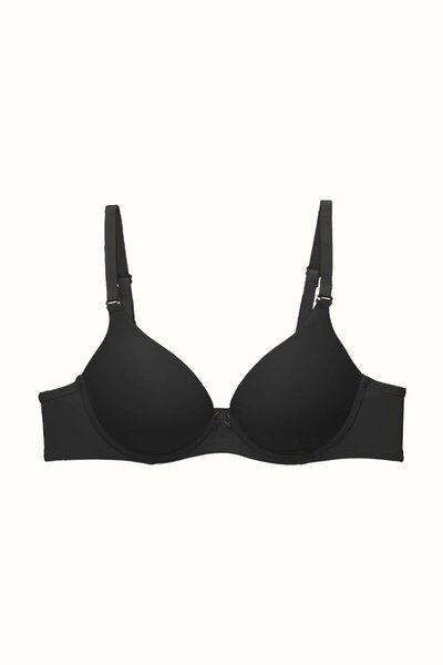 C&City 3 Pack Push up Soft Covered Knitted Bra C37015 Black/White/Skin