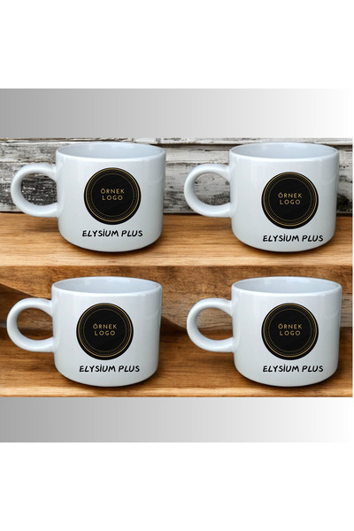 D&Y GAUDERY Firmaya  özel logolu motto kupa İsimli -a Kalite 4'lü 8 parça Tür...