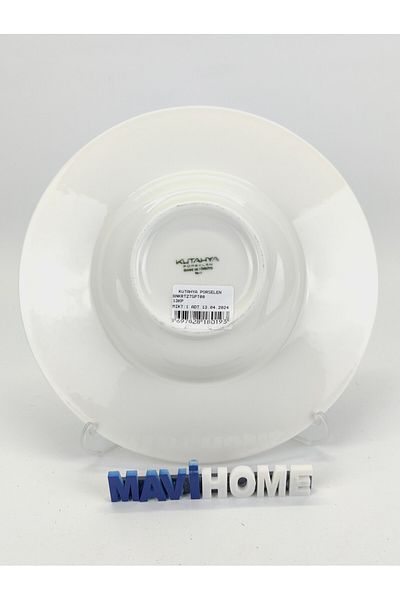 Kütahya Porselen 27 cm Plain Cream Porcelain Pasta Plate - Single