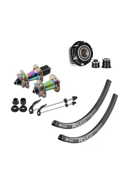 Bike And Art Rainbow Sesli Göbekli 27.5 Dt Swiss Sokma Mil ve Qr Uyumlu 32 Delik Jant Seti