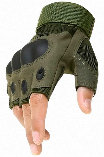 Trenderrs Cycling Motorcycle Gloves Athlete Gloves with Short Finger Protection