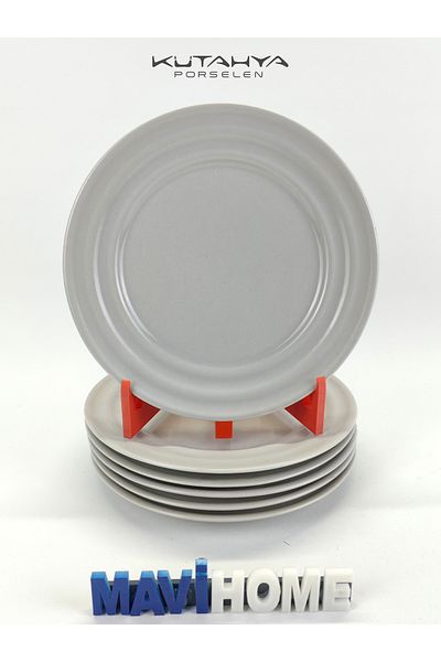 Kütahya Porselen New Tuana Series 20 cm Dessert - Cake Plate Set of 6