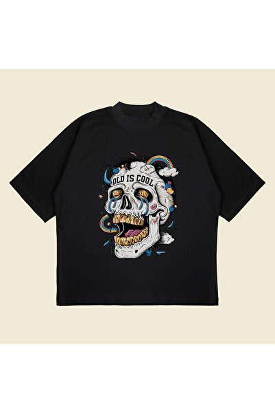 Tarzsokak Țesătură groasă, respirabilă, unisex, din bumbac, imprimată Skullra...