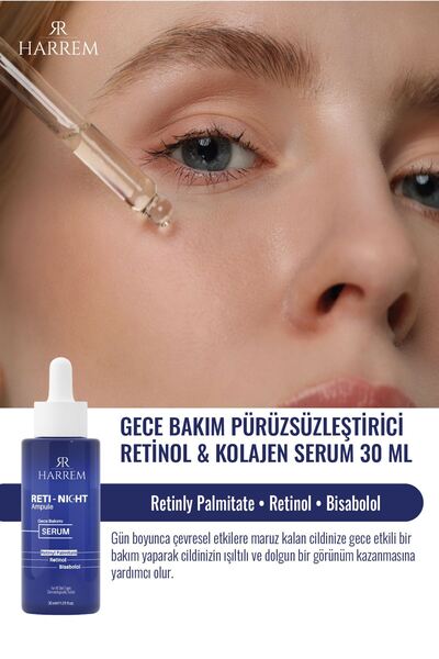 Harrem Retinol & Kolajen Serum Yaşlanma Karşıtı Dolgunlaştırıcı Reti-night 30 ml