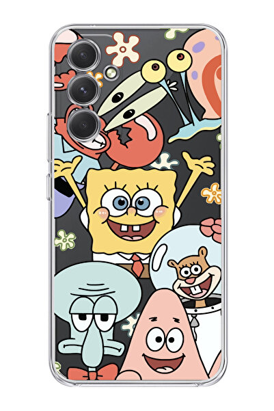 moonset Samsung Galaxy A36 Uyumlu Sünger Bob Tasarımlı Baskılı Şeffaf Telefon...
