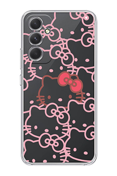 moonset Samsung Galaxy A16 Uyumlu Hello Kitty Tasarımlı Baskılı Şeffaf Telefon Kılıfı