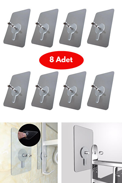 GELDİMİCOM 8 Adet Kendinden Yapışkanlı Vidalı Montaj Aparatı tablo resim çerç...