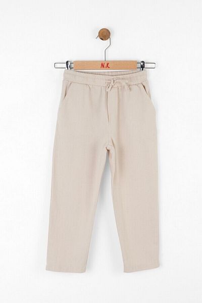 xo kids moda Beijing Pants for Boys, 4-8 Years, Cream Color