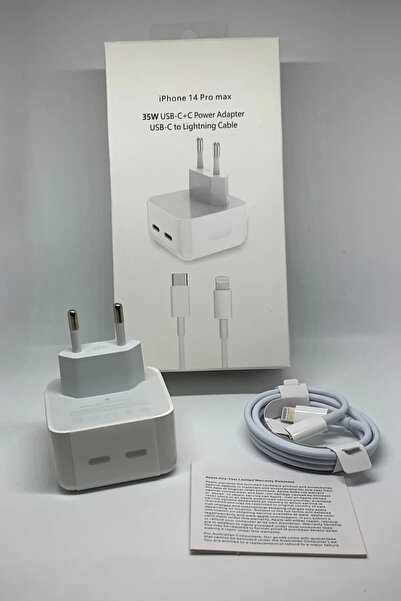 Yellowtech 35w Çift Girişli Iphone Uyumlu Hızlı Şarj Aleti Adaptör Kablo Plus...