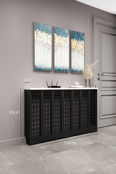 BAGAX Ayasofya Model, Siyah Üstü Beyaz Renk,iç Ölçü 136 Cm Dış Ölçü 140 Cm Pe...