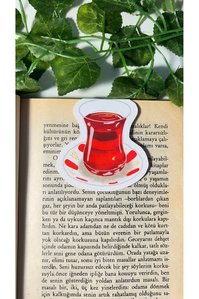 Handeto Kraft Çay Bardağı Mıknatıslı Kitap Ayracı Magnetic Bookmark Magnetli ...