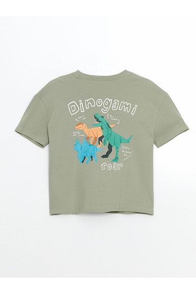 LC Waikiki Μπλουζάκι LCW Kids Crew Neck με στάμπα Baby Boy Pique T-shirt