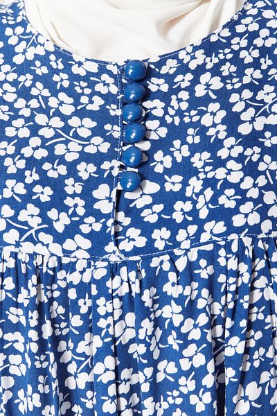 fistan Shirring Robadan Μπροστινά κουμπιά από ύφασμα βισκόζης Φόρεμα προσευχής για μητρικό φόρεμα