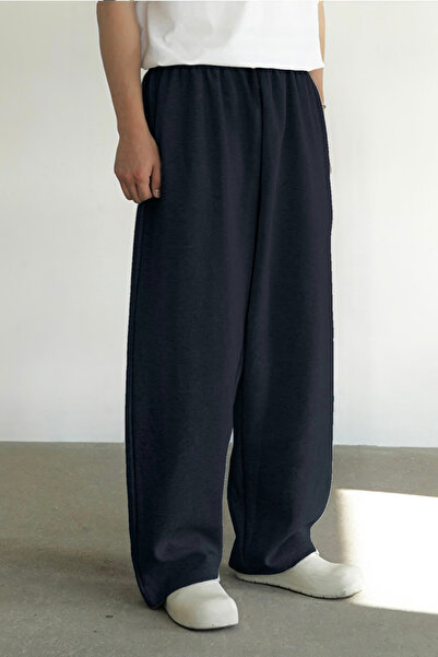 BSBSPOR Χειμερινή φόρμα επένδυση fleece τεμαχίων, φαρδιά κάτω πόδια, φαρδιά πόδια, ανδρική/γυναικεία διπλή φόρμα