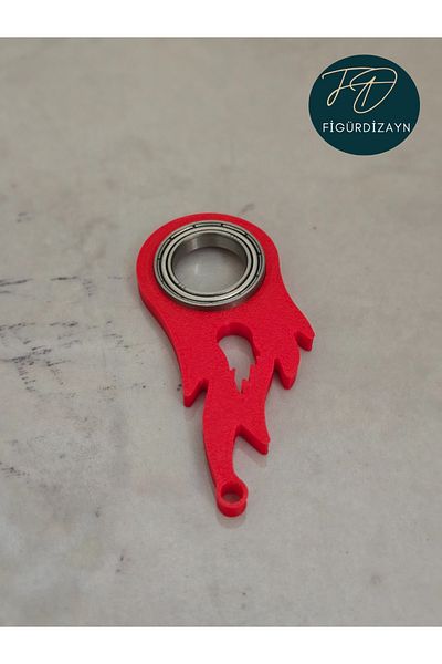 FigürDizayn Keyrambit Pro V3 - Red Keychain with Bearing