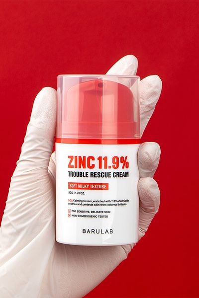 Barulab Zinc 11.9% Trouble Rescue Cream - 50g Face Care Cream for Acne-Prone Skin