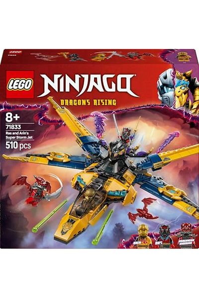 STOREMAX Srh Ras and Arin's Super Storm Jet 71833-8 3 Ninja Minifigures for Children from Age and up