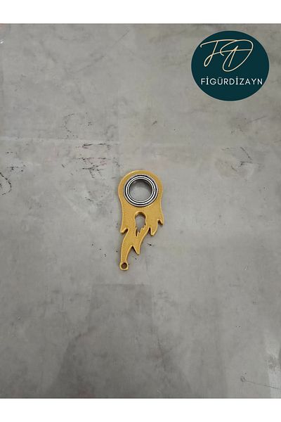 FigürDizayn Keyrambit Pro V3 Keychain Gold Yellow with Bearing