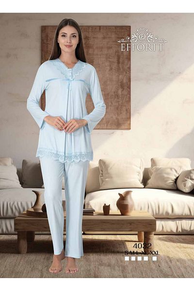 Maison Mila Maternity Pajama Set with Hidden Breastfeeding Features