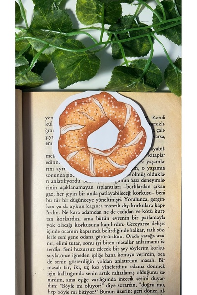 Handeto Kraft Bagel Magnetic Bookmark Magnetic Bookmark Istanbul Themed Gift Magnet Bookmark